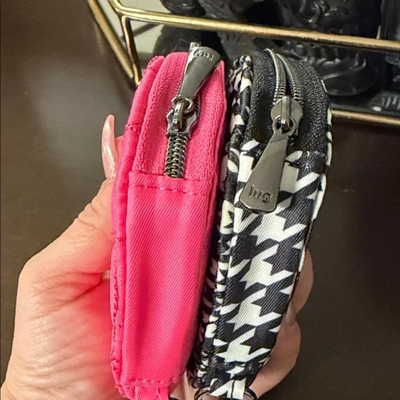 Set of two heart pouches Heart-Shaped Quilted Coin Pouches - Picture 6 of 6